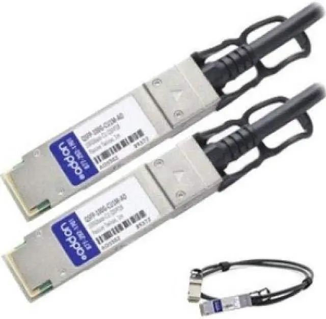 Alt view image 5 of 8 - AddOn Cisco QSFP-100G-CU1M Compatible TAA Compliant 100GBase-CU QSFP28 to QSFP28 Direct Attach 1m)