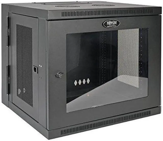 Alt view image 2 of 20 - Tripp Lite 10U Wall-Mount Rack Enclosure Server Cabinet, Hinged Back, Clear Acrylic Window (SRW10USG)