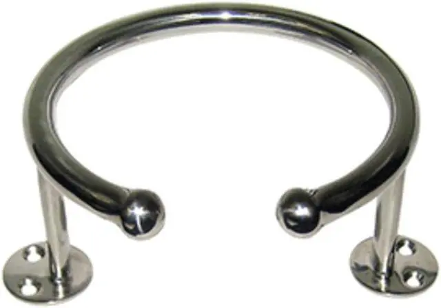 Alt view image 3 of 5 - Whitecap Top Mount Ring SS Cup Holder - 1-Drink - Base Mount [S-3516]