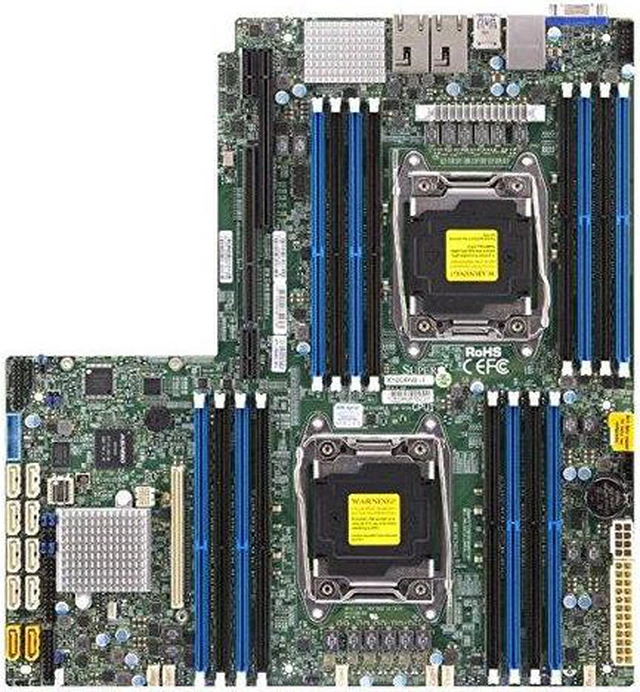 Alt view image 3 of 7 - SUPERMICRO X10DRW-IT-B Supermicro X10DRW-IT-B Dual LGA2011 Intel C612 DDR4 SATA3 and USB3.0 V and 2GbE Proprietary WIO Server Motherboard