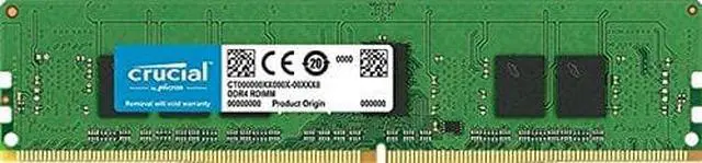Alt view image 4 of 5 - Crucial - DDR4 - 4 GB - DIMM 288-pin - 2666 MHz / PC4-21300 - CL19 - 1.2 V - unbuffered - ECC