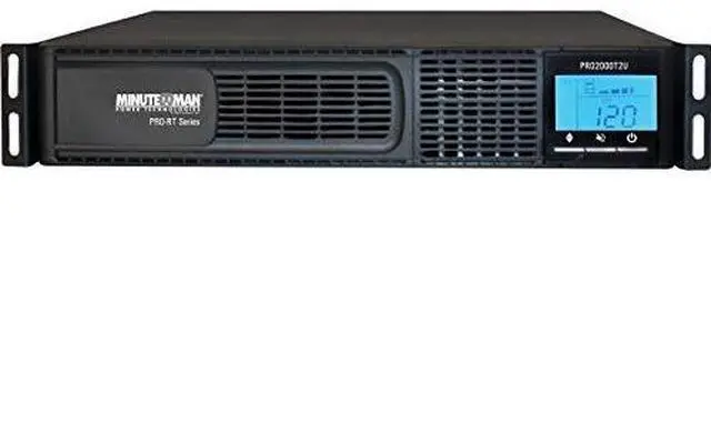 Alt view image 2 of 4 - Minuteman PRO-RT PRO2000RT2U 2000VA Tower/Rack/Wall Mountable UPS - 2U Tower/Rack/Wall Mountable - 4 Minute Stand-by - 120 V AC Input - 120 V AC Output-6 x NEMA 5-15/20R,1 x NEMA L5-20R Receptacle(s)
