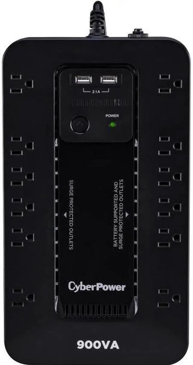 Alt view image 17 of 20 - CyberPower ST900U Standby UPS Systems - 900VA/500W, 120 VAC, NEMA 5-15P, Compact, 12 Outlets, PowerPanel® Personal