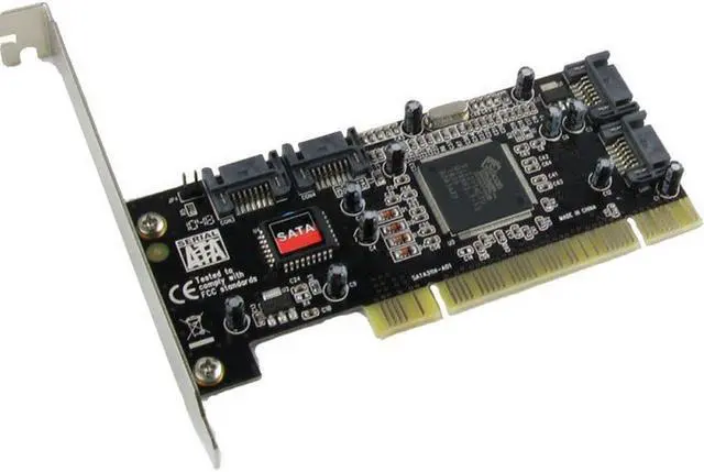 Main image of PCI card 4 Port SATA add on Card with Sil 3114 Chipset Compliant with PCI Specification, revision 2.2 for computer