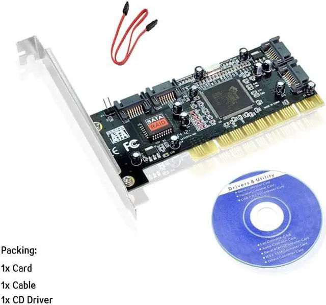 Alt view image 6 of 6 - PCI card 4 Port SATA add on Card with Sil 3114 Chipset Compliant with PCI Specification, revision 2.2 for computer