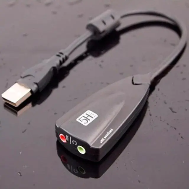 Main image of Antimagnetic External USB Sound Card 7.1 Adapter 5HV2 3D Audio Headset Microphone 3.5mm For Laptop PC Professional