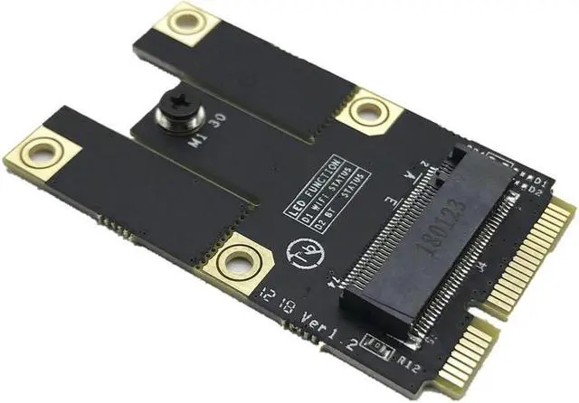 Alt view image 4 of 8 - New NGFF M.2 Key A Wifi Bluetooth Card to Mini PCI-E Converter Adapter Card for Intel 8260 8265 9260 9560