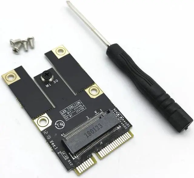 Alt view image 2 of 8 - New NGFF M.2 Key A Wifi Bluetooth Card to Mini PCI-E Converter Adapter Card for Intel 8260 8265 9260 9560