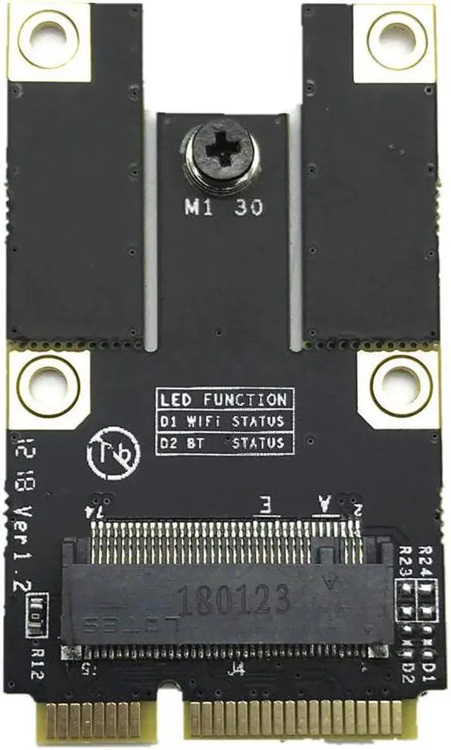 Alt view image 5 of 8 - New NGFF M.2 Key A Wifi Bluetooth Card to Mini PCI-E Converter Adapter Card for Intel 8260 8265 9260 9560