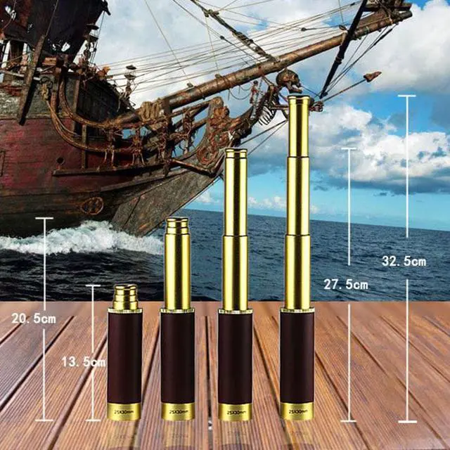 Alt view image 3 of 6 - Pirates of the caribbean 25x30 telescopio Monocular telescope optics Nautical Brass Spyglass Maritime Outdoor Camping Genuine