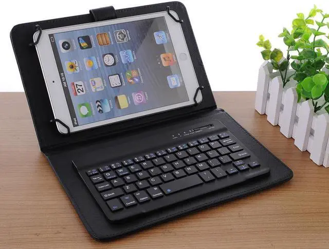 Alt view image 5 of 5 - Black 7 inches Quiet Slim Keyboard for iPad Galaxy Tabs IOS & Android Windows Tablets/Desktop/Laptop Mini Bluetooth Wireless