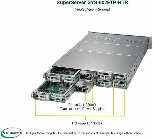 Main image of SuperMicro SYS-6029TP-HTR 2U Server, For Customized Please Contact with Newegg B2B.