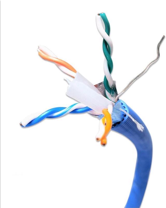 Main image of Micro Connectors 250 Feet CAT6A Solid STP Bulk Ethernet 23AWG Cable- Blue (TR4-570SHBL-250)