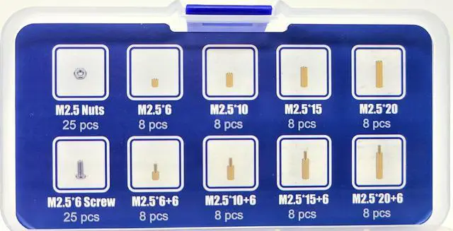 Alt view image 2 of 5 - Micro Connectors 114pcs Assorted M2.5 Standoff Kit for Raspberry Pi and Single Boards (SCW-114PC)