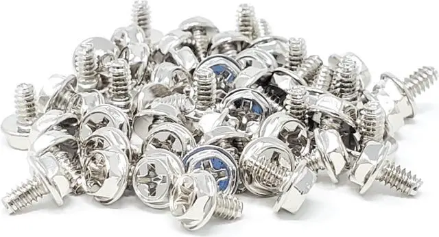 Main image of Micro Connectors Replacement PC Mounting Screws #6-32 x 1/4in Long Standoff - 50 Pack, Silver (SCW-50632)