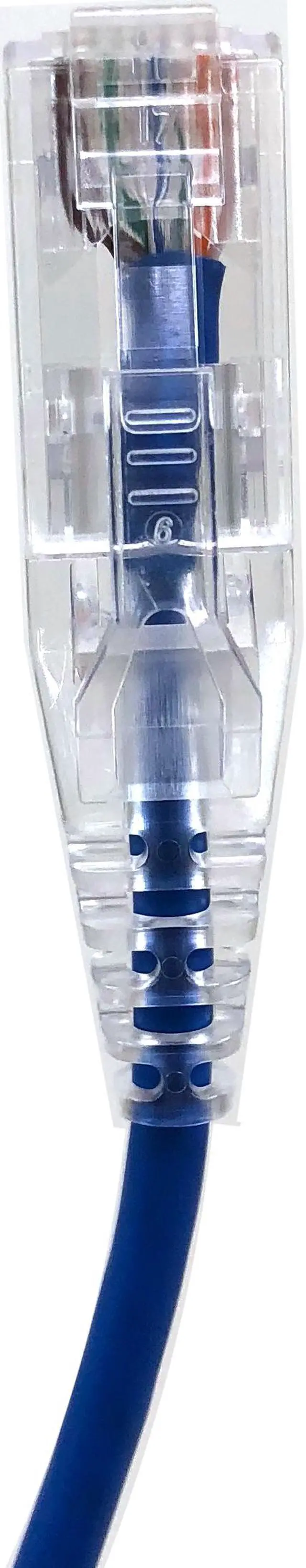 Alt view image 4 of 5 - Micro Connectors 14 Feet Cat6A Ultra Slim Patch 28AWG Cable-Blue (E09-014BL-SLIM)