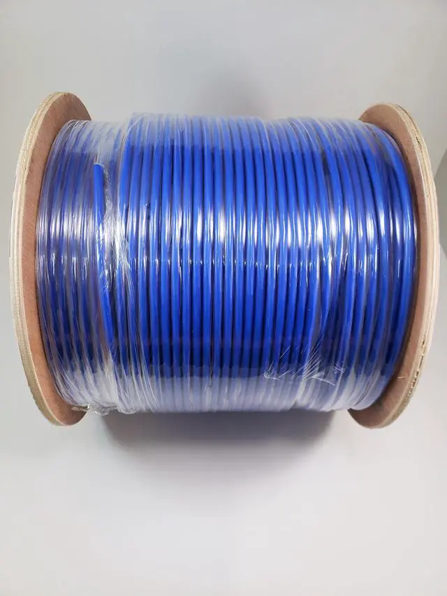 Alt view image 2 of 9 - Micro Connectors 1000 Feet Solid Shielded (STP) CAT6 Outdoor, UV Resistant Bulk Ethernet (23AWG) Cable - Blue (TR4-560BL-OUT)