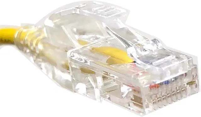 Alt view image 3 of 6 - Micro Connectors (E08-007Y-SLIM-5) Ultra Slim 7 Feet (28AWG) CAT 6 UTP RJ45 Patch Cables, Pack of 5, Color-Yellow