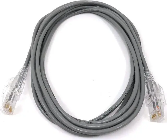 Alt view image 2 of 7 - Micro Connectors (E08-010-SLIM-5) Ultra Slim 10 Feet (28AWG) CAT 6 UTP RJ45 Patch Cables, Pack of 5, Color-Gray