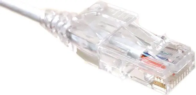 Alt view image 3 of 7 - Micro Connectors (E08-050W-SLIM-5) Ultra Slim 50 Feet (28AWG) CAT 6 UTP RJ45 Patch Cables, Pack of 5, Color-White