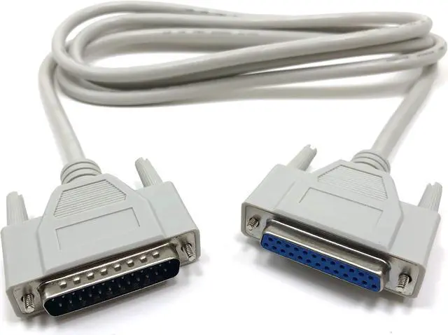 Alt view image 2 of 4 - Micro Connectors 6 Feet Bidirectional Printer Cable DB25 Male to DB25 Female (A02-101)