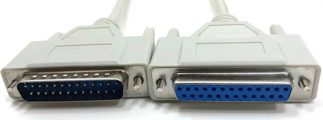 Main image of Micro Connectors 6 Feet Bidirectional Printer Cable DB25 Male to DB25 Female (A02-101)