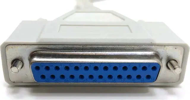 Alt view image 4 of 4 - Micro Connectors 6 Feet Bidirectional Printer Cable DB25 Male to DB25 Female (A02-101)