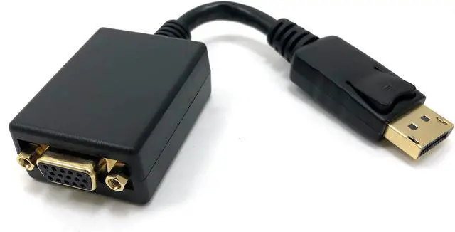 Main image of Micro Connectors, 9-Inch DisplayPort Male to VGA Female Dongle (DP-VGA-9)