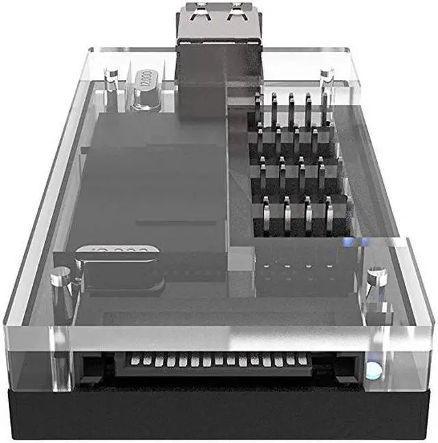 Alt view image 4 of 8 - Micro Connectors - Acrylic Internal USB 2.0 Hub with Magnetic Base - 5 USB 2.0 Ports Expansion