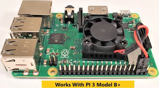 Alt view image 6 of 8 - MICRO CONNECTORS  Cooling Fan/Heat Sink for Raspberry Pi (RAS-FANHS10), Black