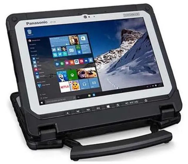 Alt view image 3 of 6 - Panasonic Toughbook CF-20 MK2, CF-20G0205VM, 10.1" Multi-Touch + Digitizer, Intel Core i5-7Y57 1.20GHz, 8GB, 256GB SSD, Bridge Battery, Hello Webcam, Backlit Keyboard, Win10 Pro