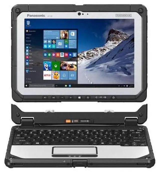 Main image of Panasonic Toughbook CF-20 MK2, CF-20G0205VM, 10.1" Multi-Touch + Digitizer, Intel Core i5-7Y57 1.20GHz, 8GB, 256GB SSD, Bridge Battery, Hello Webcam, Backlit Keyboard, Win10 Pro