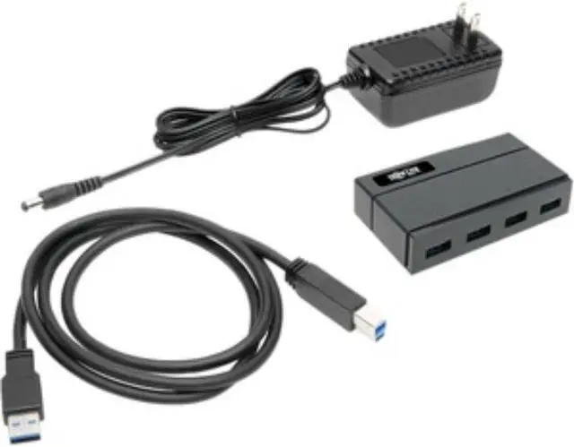 Alt view image 7 of 8 - Tripp Lite 4-Port USB 3.0 SuperSpeed Hub for Data and USB Charging - USB-A, BC 1.2, 2.4A