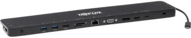 Alt view image 10 of 20 - Tripp Lite Triple-Monitor Usb-C Docking Station With 4K Hdmi & Displayport Vga - Usb-A/C