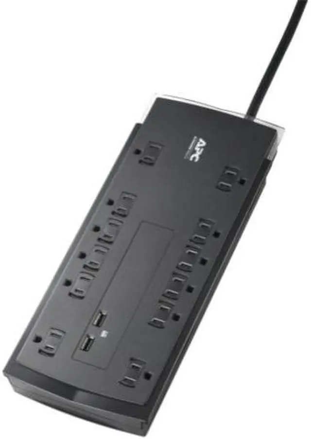 Alt view image 3 of 18 - APC UP P12U2 Performance SurgeArrest 120V 12 Outlet w 2x2.4A USB Charger RTL