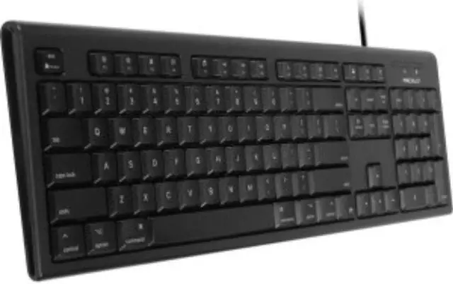 Alt view image 4 of 5 - Macally Black 104 Key Full Size USB Keyboard for Mac