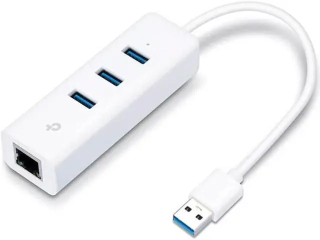 Alt view image 10 of 20 - TP-Link USB 3.0 to Ethernet Adapter, Portable 3-port USB Hub with 1 Gigabit RJ45 Ethernet Port Network Adapter, Supports Windows 7/8/8.1/10, Mac OS X (10.6-10.14), Linux OS and Chrome OS