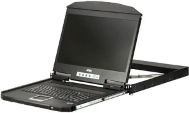 Alt view image 2 of 16 - Aten CL3100 LCD KVM 18.5" Console with Standard Rack Mount Kit CL3100NX