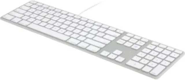 Alt view image 4 of 5 - Matias Wired Aluminum Keyboard with Numeric Keypad for Mac, Silver