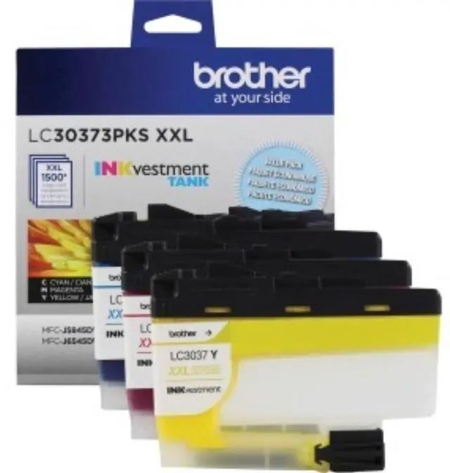 Alt view image 13 of 20 - Brother LC30373PKS INKvestment Tank Super High Yield 3 Pack of Color Ink (C/M/Y) Cyan/Magenta/Yellow