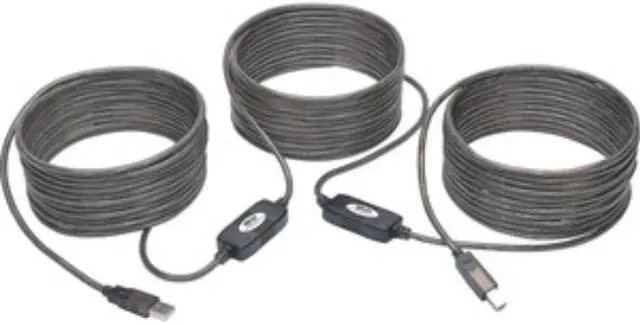 Alt view image 16 of 18 - Tripp Lite USB 2.0 Hi-Speed Active Repeater Cable A/B M/M 480Mbps 50' 50ft