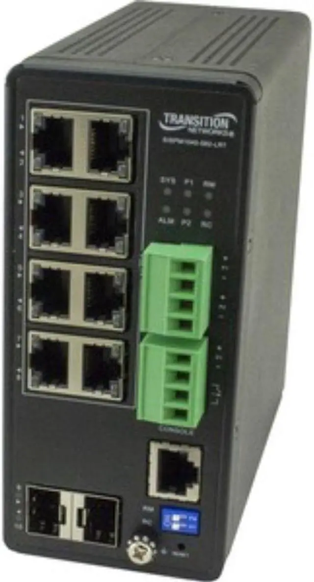 Alt view image 11 of 12 - Transition Networks Managed Hardened Gigabit Ethernet PoE++ Switch