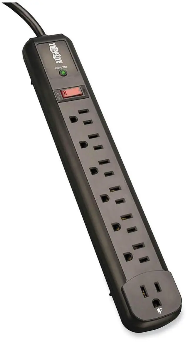 Alt view image 18 of 20 - TRIPP LITE TLP74RB 4.0 Feet 7 Outlets 1080 Joules Surge Suppressor