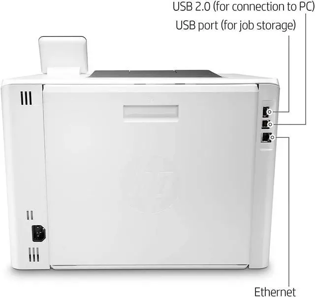 Alt view image 7 of 7 - HP M454DW 28 PPM 600 DPI Duplex Color Laserjet Pro Printer Very Good
