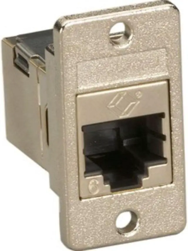 Alt view image 5 of 6 - CAT6 RJ-45 Panel-Mount Couplers, Shielded, Silver