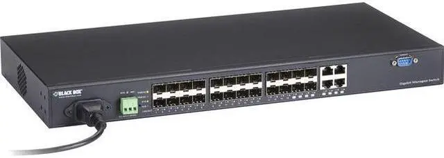 Alt view image 3 of 10 - Black Box Network Services LGB5124A-R2 [20]sfp Gigabit+[4] Combo Managed Switch