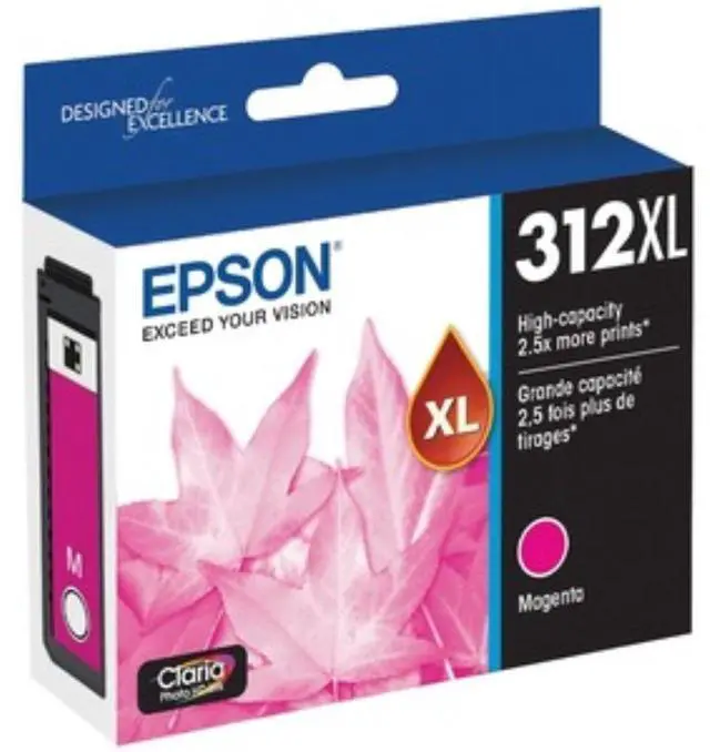 Alt view image 8 of 9 - Epson T312XL Claria High Capacity Ink Cartridge for Inkjet Printer, Magenta