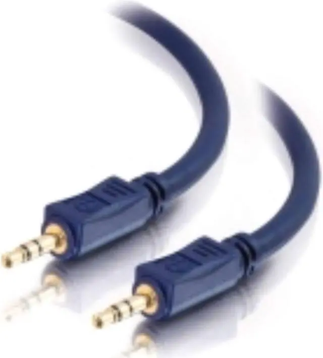 Alt view image 8 of 8 - C2G 40603 Velocity 3.5mm M/M Stereo Audio Cable, Aux Cable, Blue (12 Feet, 3.65 Meters)