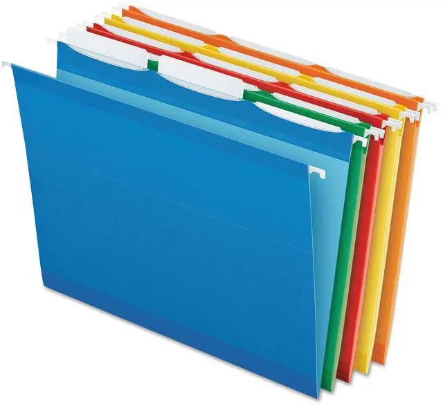 Alt view image 3 of 20 - Tops Pendaflex 42621 Ready-Tab Reinforced Hanging Folders  1/3 Tab  Letter  Assorted Colors  25/Box