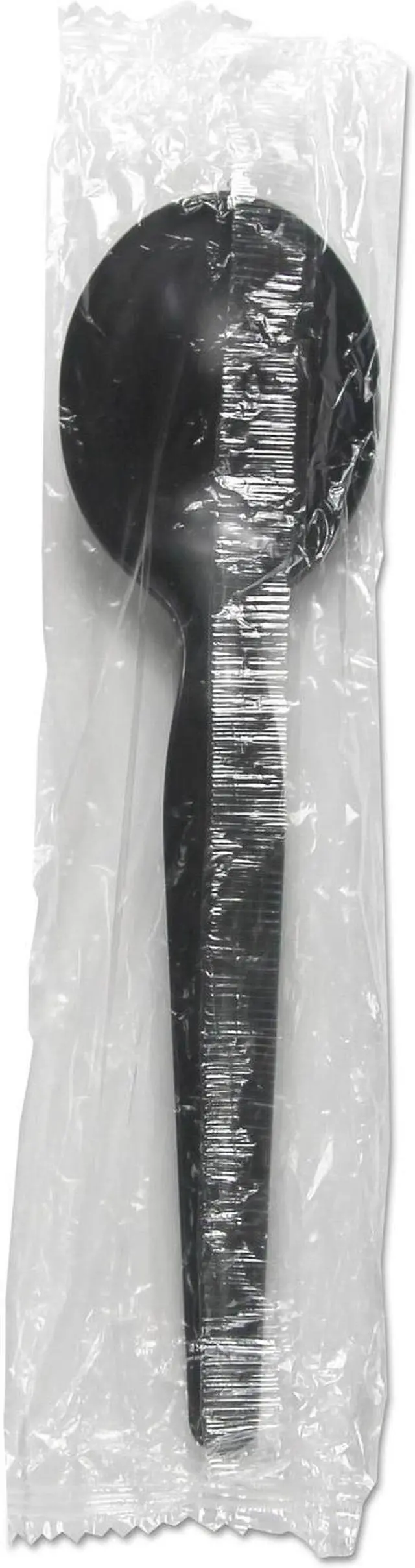 Alt view image 2 of 4 - Boardwalk BWKSSHWPSBIW Heavyweight Wrapped Polystyrene Cutlery, Soup Spoon